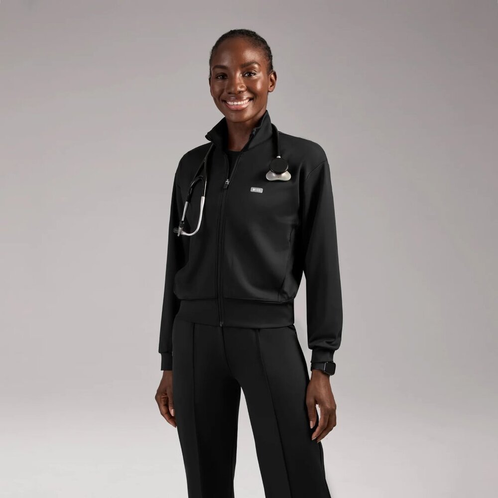 FigsBlack Labelle FORMx Bomber - Scrub Jacket™